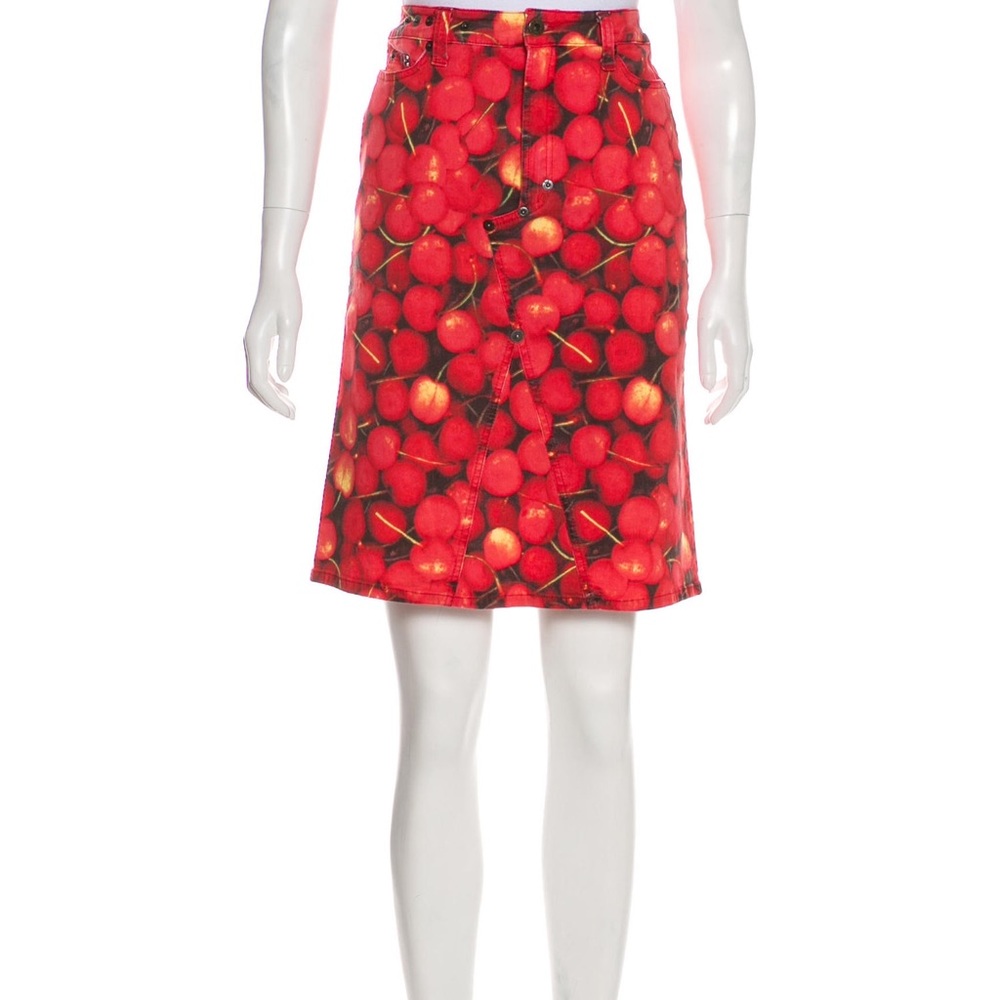 D & G printed knee-length skirt